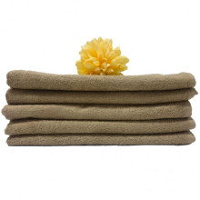 Serviette de bain de plage de velours teint par couleur unie de coton pur